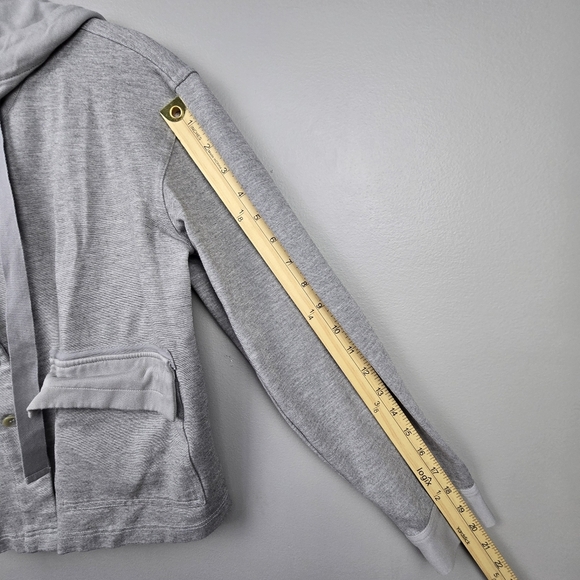 SHARON YOUNG Lightweight Button Down Jacket Cropped Gray Womens Size S‎ - Picture 5 of 7
